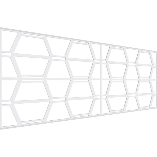 Ekena Millwork Set of Four Panels for 94 1/2"W x 36 1/4"H Greeley Fretwork Wainscot Wall Paneling WPKP18X01X47GLY - main